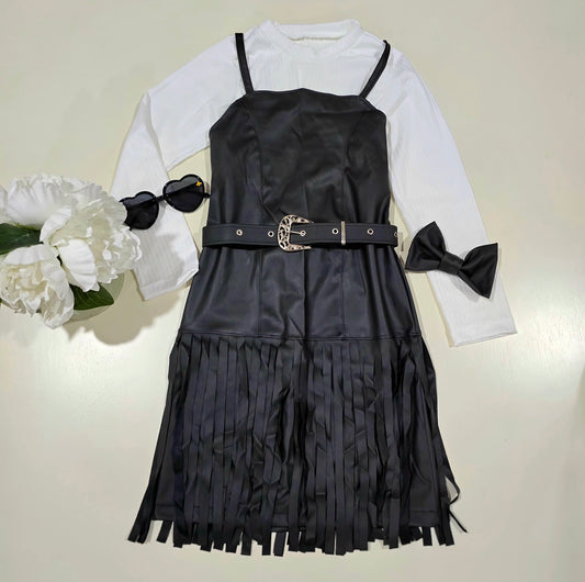 Vestido de cuero